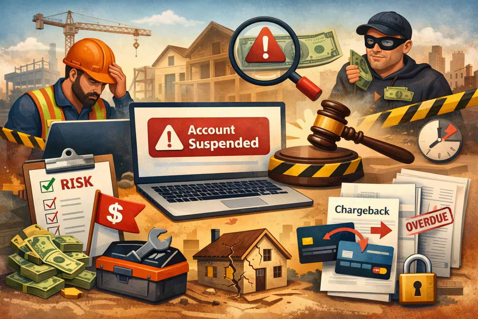 Why contractor merchant accounts get suspended more often than other businesses