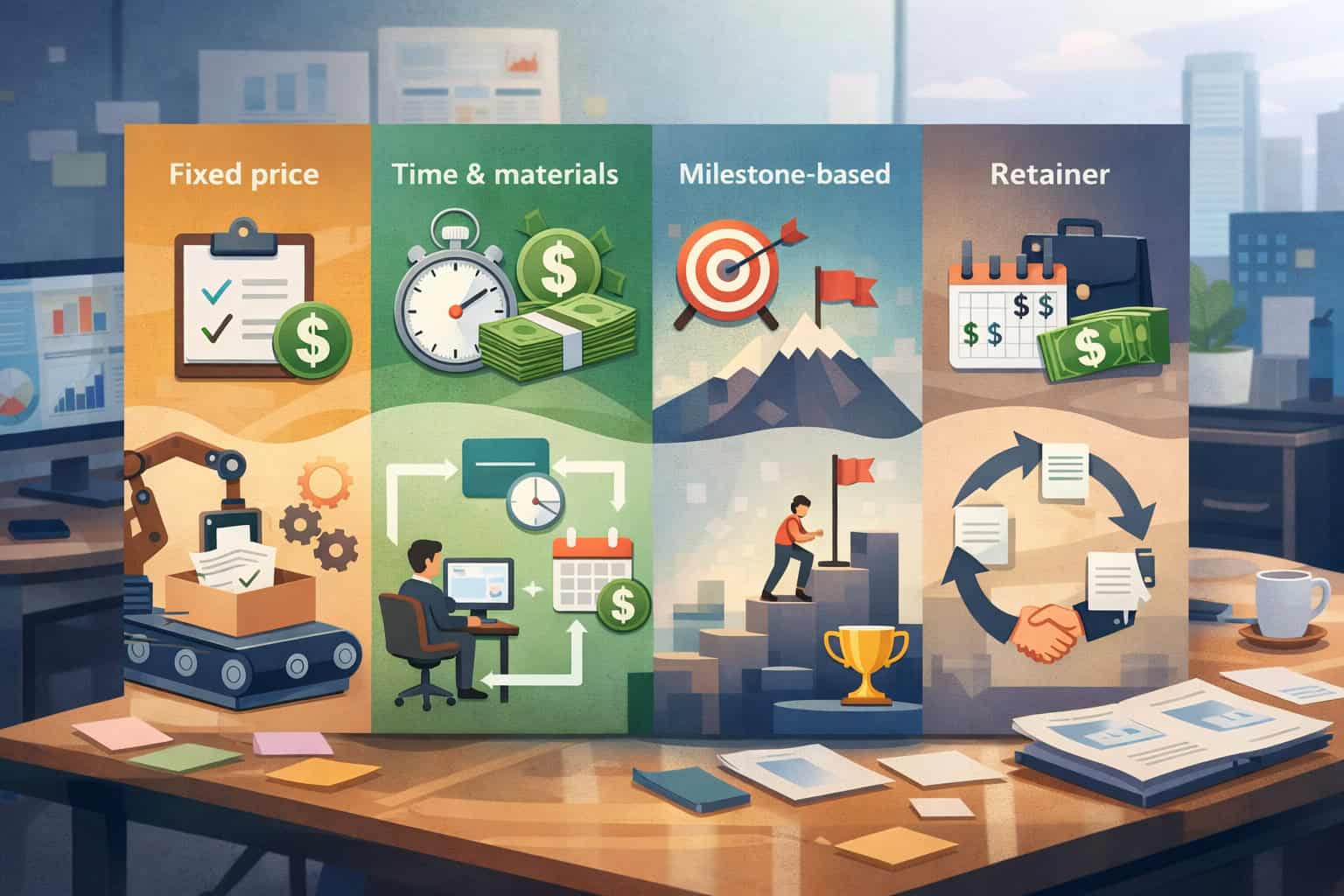 Billing types by contract and the best-fit workflow