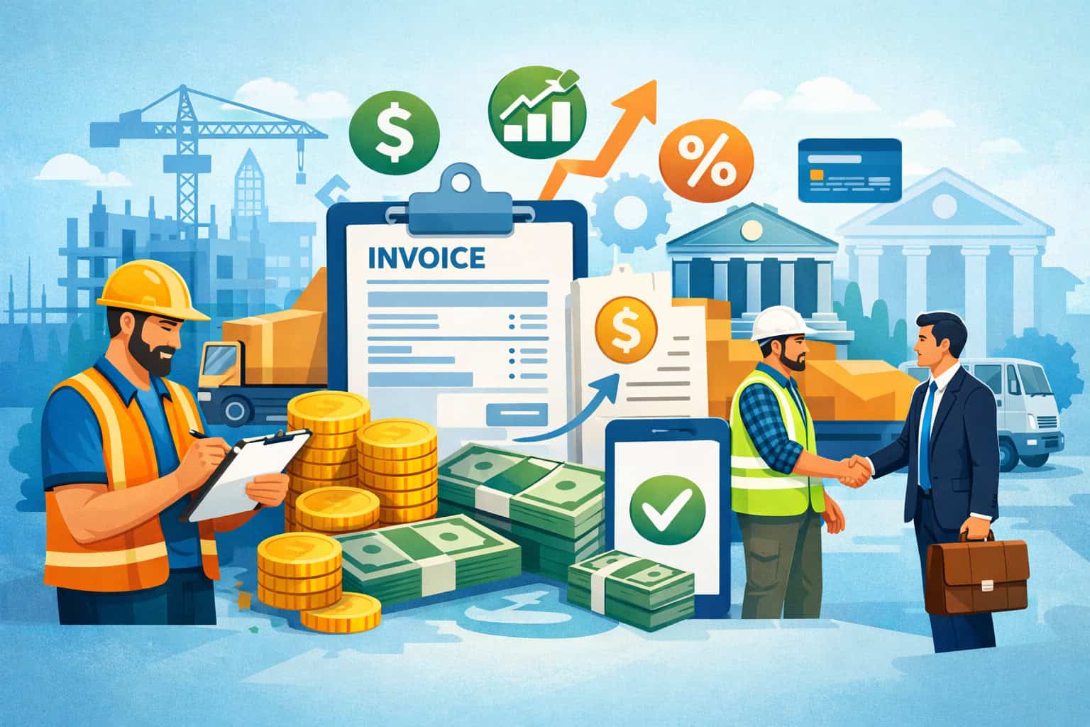 Invoice factoring and accounts receivable financing for contractors