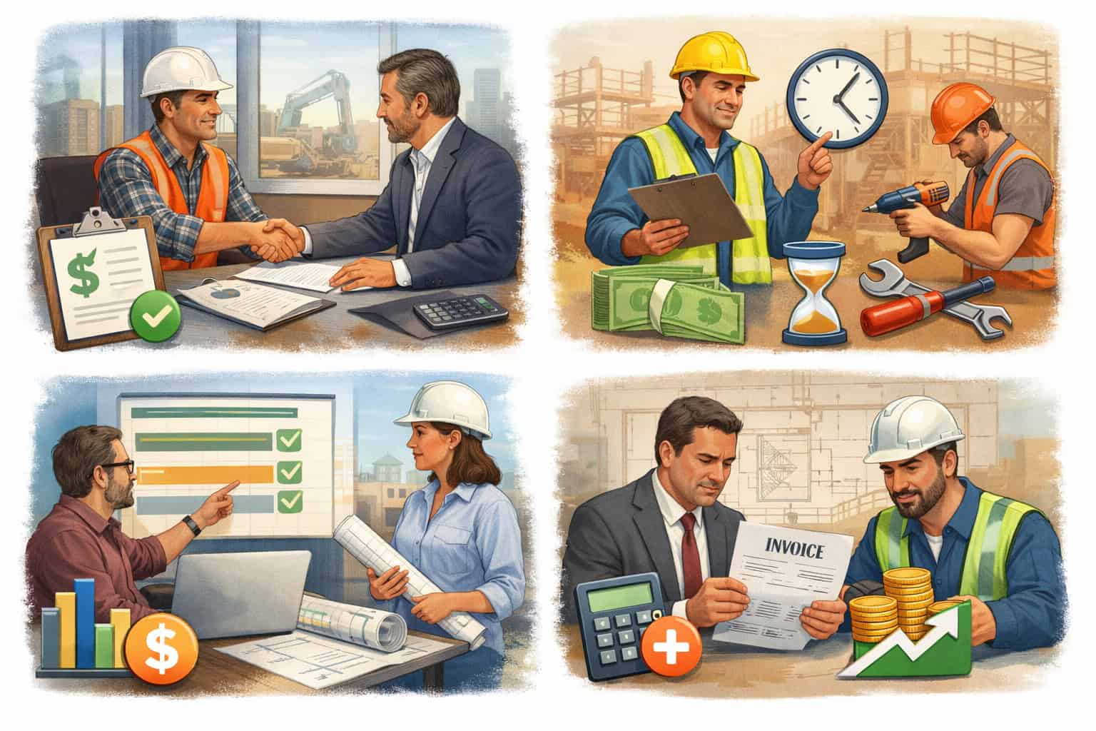 Reminder strategy by billing type: match the system to how construction actually gets approved