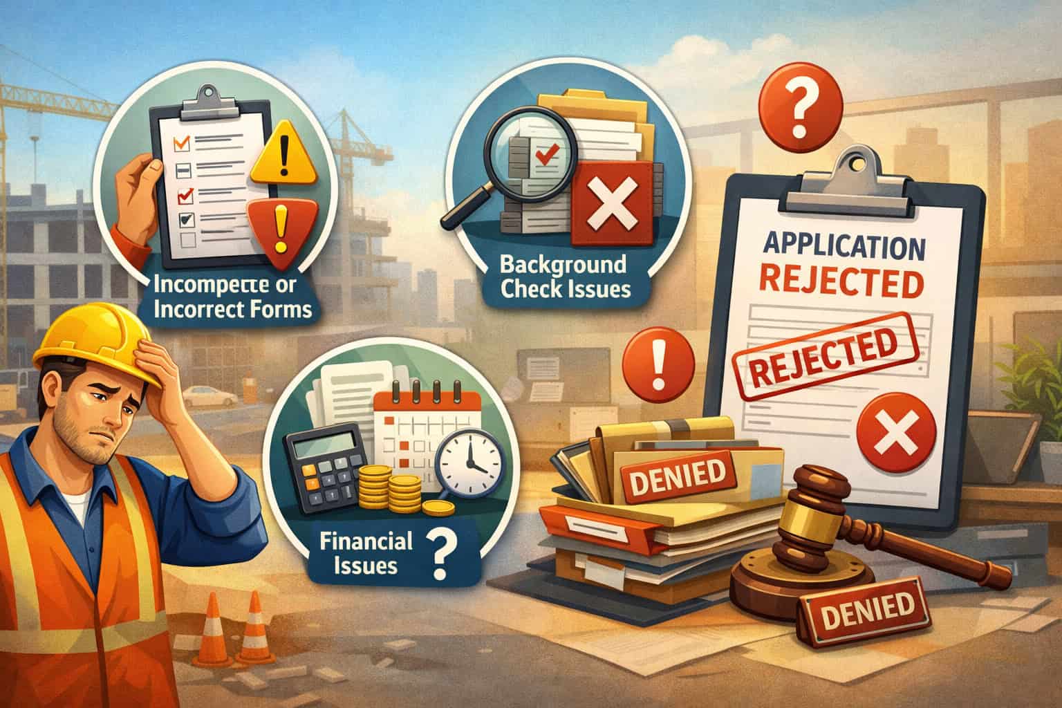 Why contractor applications get delayed or declined
