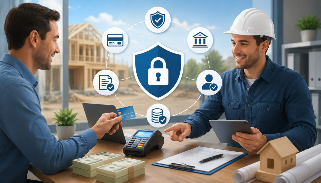Securely accepting a large contractor down payment