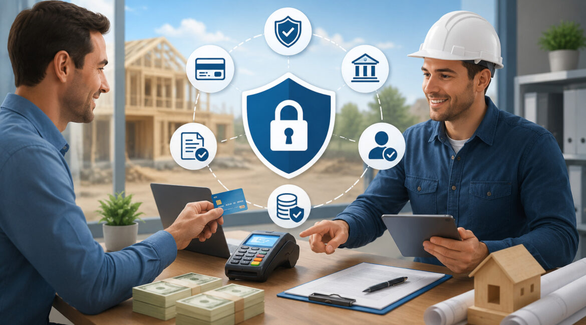 Securely accepting a large contractor down payment